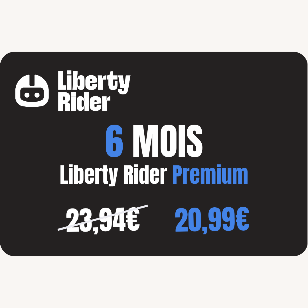 Carte-cadeau 6 MOIS - Liberty Rider Premium