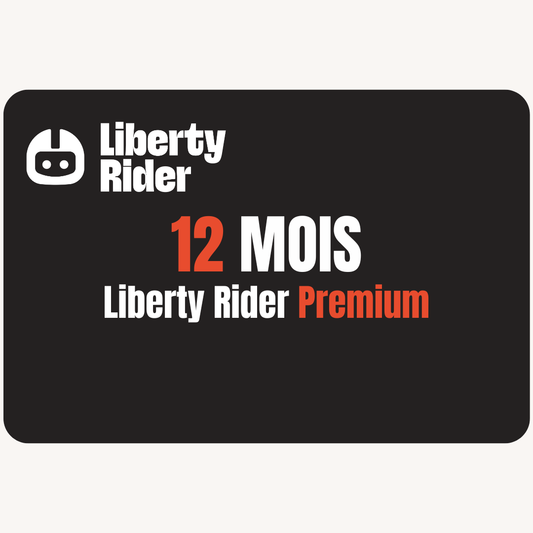 Carte-cadeau 12 MOIS - Abonnement annuel Liberty Rider Premium