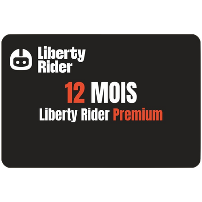 Carte-cadeau digitale 12 MOIS - Abonnement annuel Liberty Rider Premium
