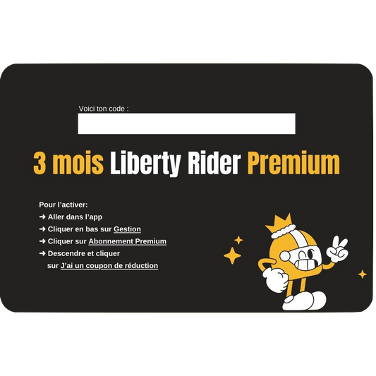 Carte-cadeau 3 MOIS - Liberty Rider Premium